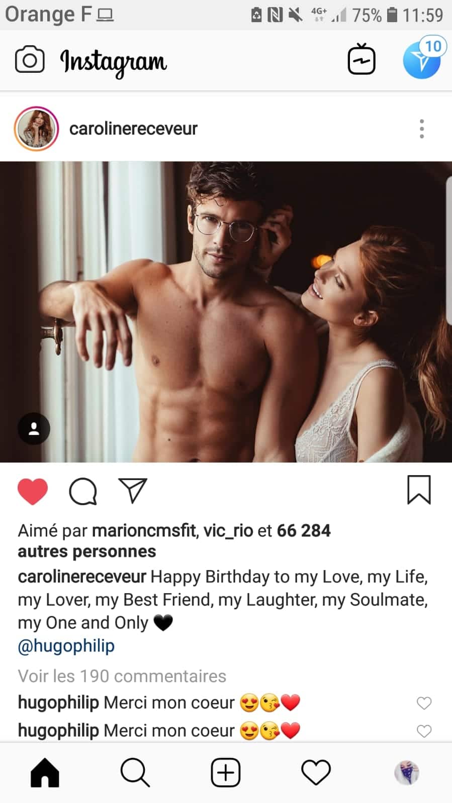 Caroline Receveur Un Cliche Ultra Sensuel Pour L Anniversaire De Son Homme Gossip Caroline Receveur Un Cliche Ultra Sensuel Pour L Anniversaire De Son Homme Gossip